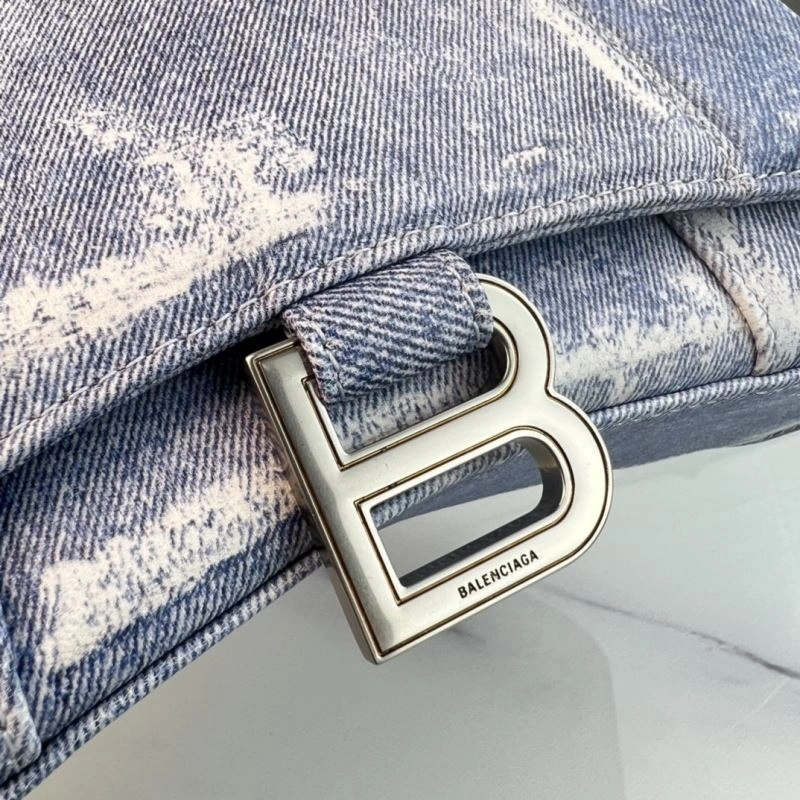 Balenciaga Hourglass Small Denim Bag -  Curved Design ComfortFit 78679