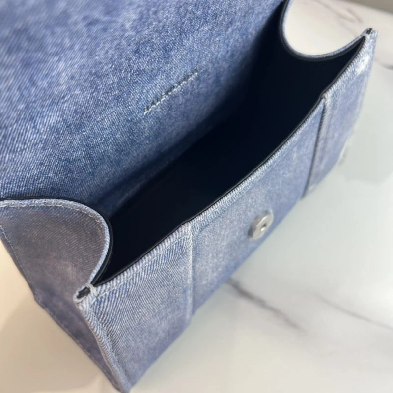 Balenciaga Hourglass Small Denim Bag -  Curved Design ComfortFit 78679