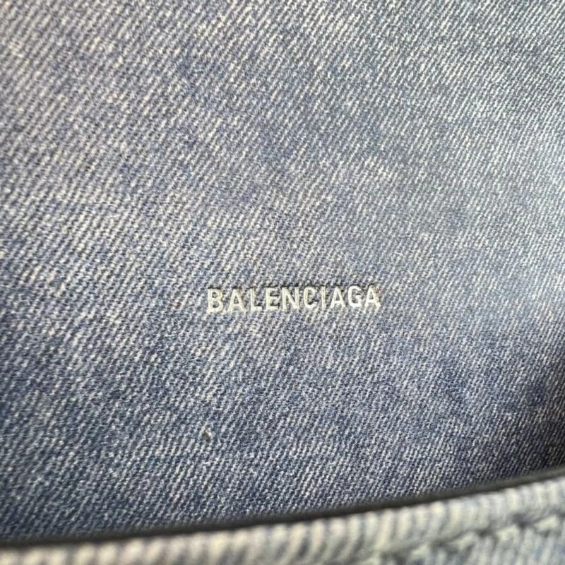 Balenciaga Hourglass Small Denim Bag -  Curved Design ComfortFit 78679