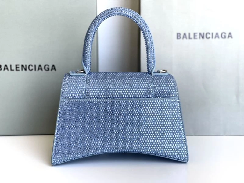 Balenciaga Hourglass Water Blue Rhinestone Bag Thermal 72627