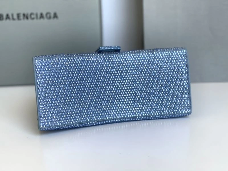 Balenciaga Hourglass Water Blue Rhinestone Bag Thermal 72627