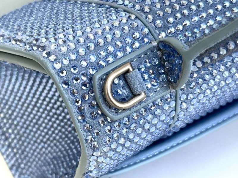 Balenciaga Hourglass Water Blue Rhinestone Bag Thermal 72627