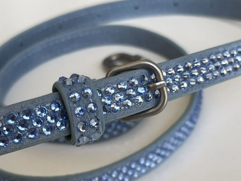 Balenciaga Hourglass Water Blue Rhinestone Bag Thermal 72627