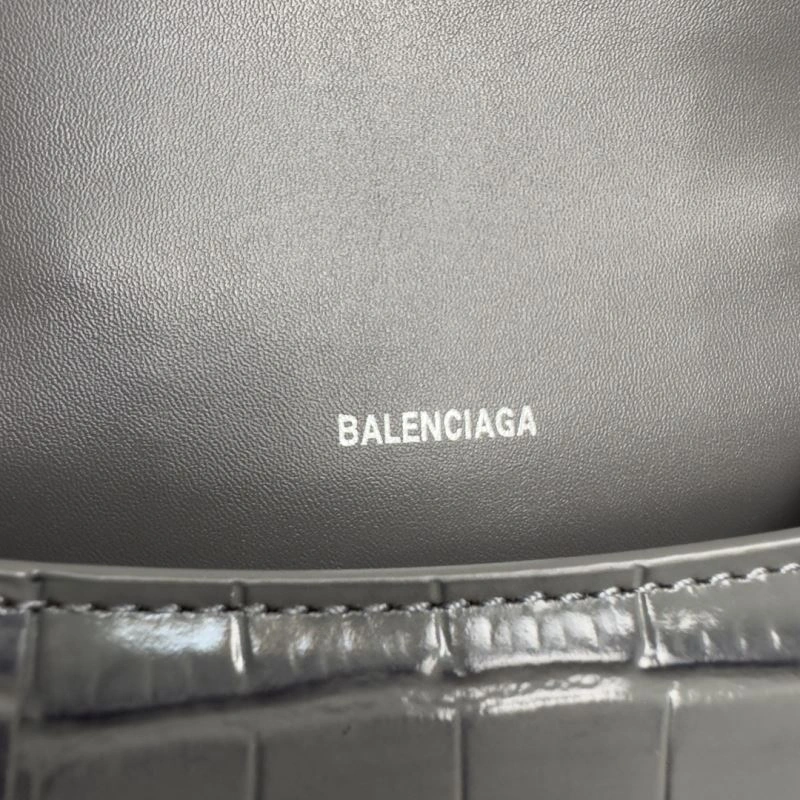 Balenciaga Hourglass XS Bag - Carbon Gray Crocodile Pattern Youthful 70020