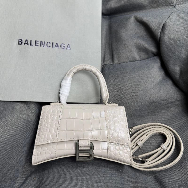 Resilient Balenciaga Hourglass XS Bag - Gray-White Crocodile Design 70040