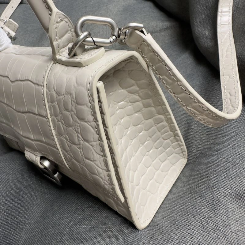 Resilient Balenciaga Hourglass XS Bag - Gray-White Crocodile Design 70040