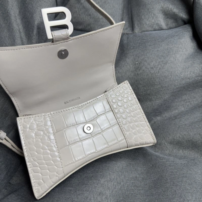 Resilient Balenciaga Hourglass XS Bag - Gray-White Crocodile Design 70040