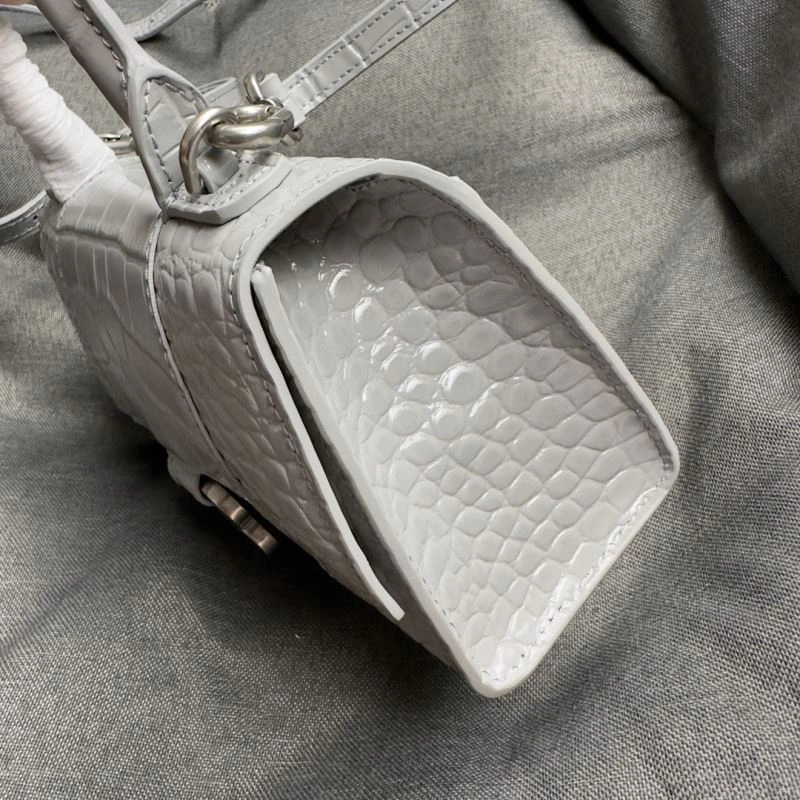 Upgraded Balenciaga Hourglass XS Crocodile Pattern Bag with Silver Buckle 69993