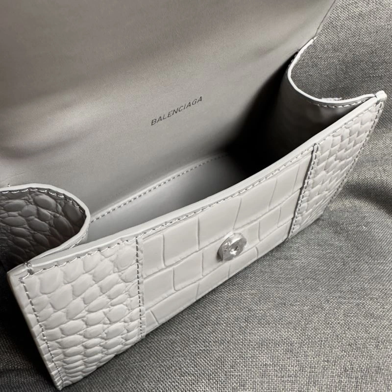 Upgraded Balenciaga Hourglass XS Crocodile Pattern Bag with Silver Buckle 69993