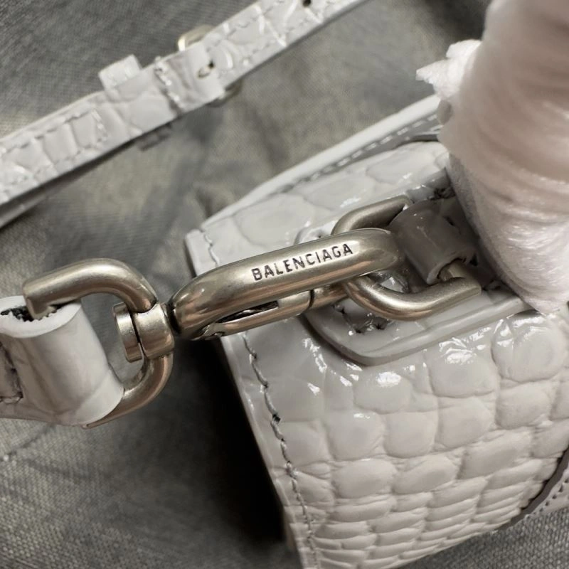 Upgraded Balenciaga Hourglass XS Crocodile Pattern Bag with Silver Buckle 69993