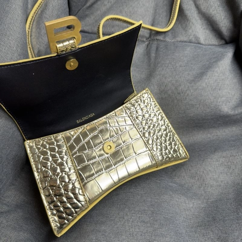 Balenciaga Hourglass XS Crocodile Pattern Gold Buckle Bag OnTrend 70000