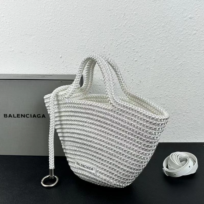 SmoothTexture Balenciaga Ibiza Woven Nylon Basket Bag - Summer Essential 78568