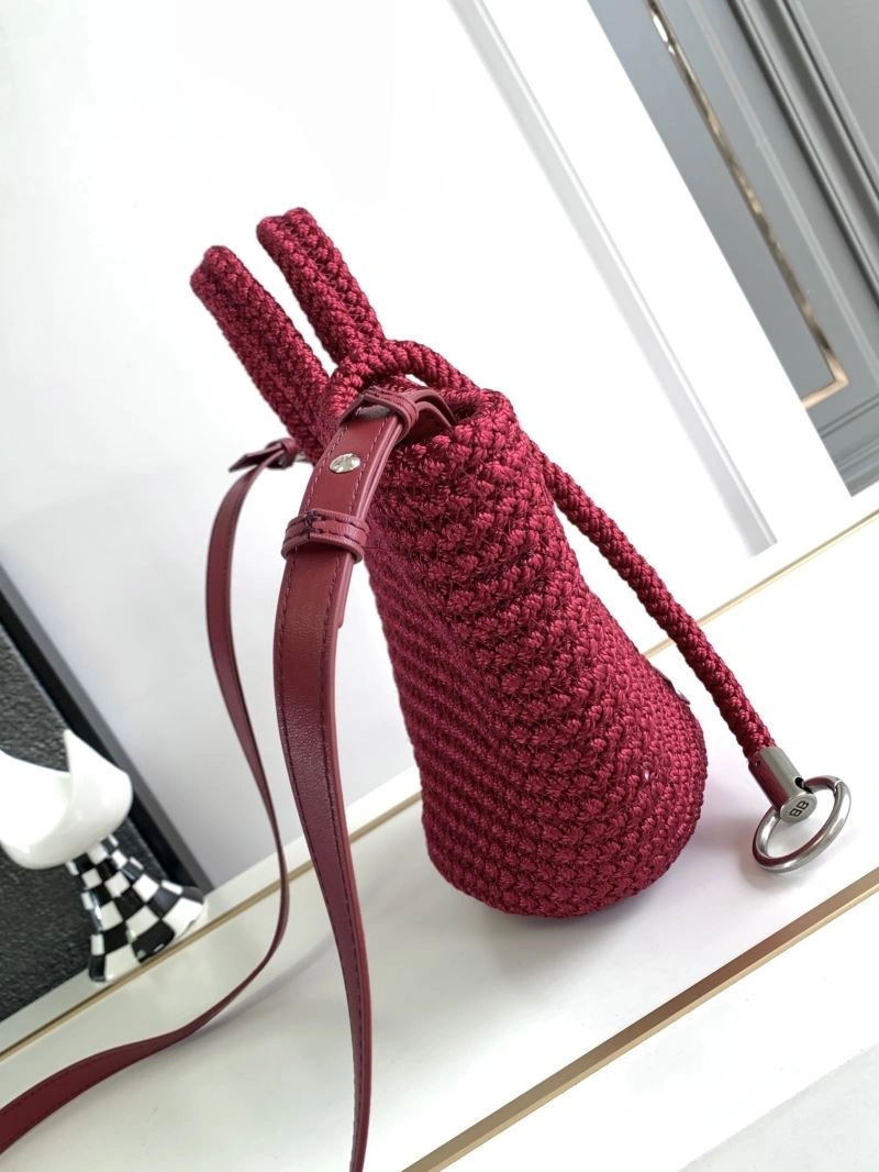 Stylish Balenciaga Ibiza Woven Nylon Rope Basket Bag - Summer 78560