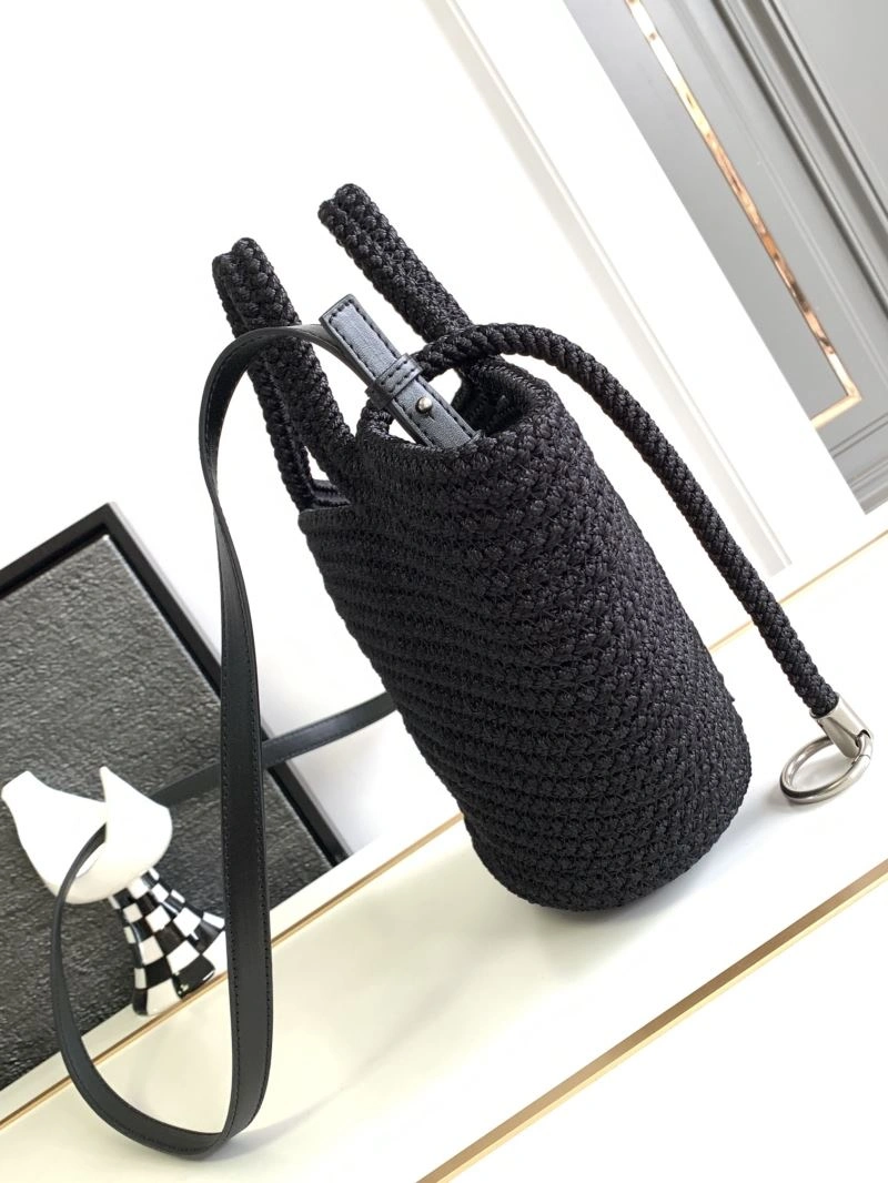 BestValue Balenciaga Ibiza Woven Nylon Rope Basket Bag 78573