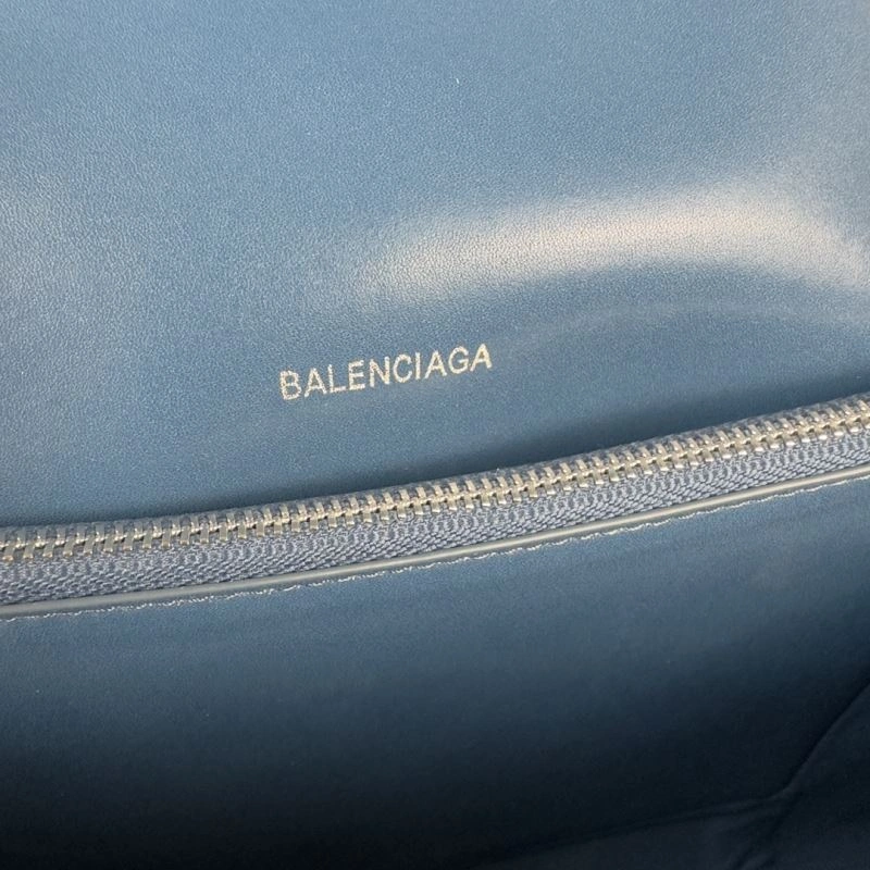 Balenciaga Iconic Arc Quilted Denim Crush Bag with Silver Buckle Premium 75287