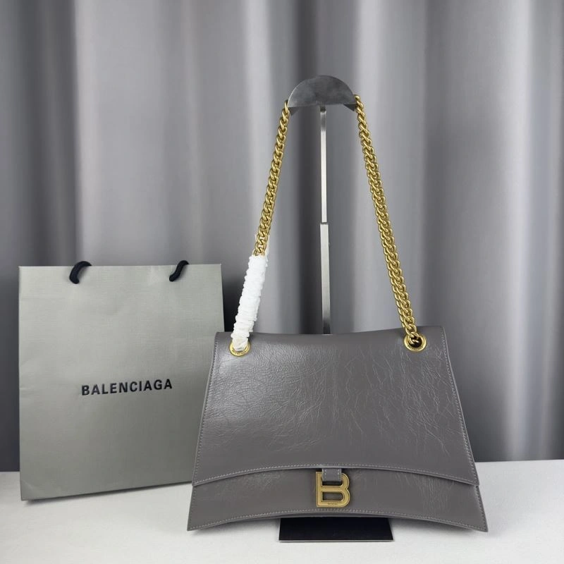 ComfortFit Balenciaga Iconic Crush Hourglass Chain Bag -  Medium Quilted Style 75294