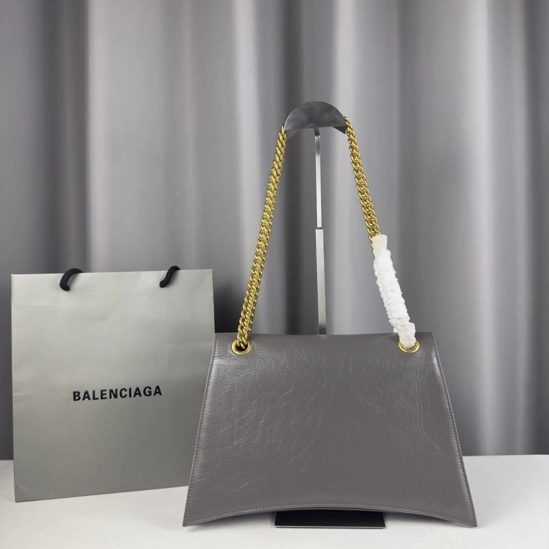 ComfortFit Balenciaga Iconic Crush Hourglass Chain Bag -  Medium Quilted Style 75294