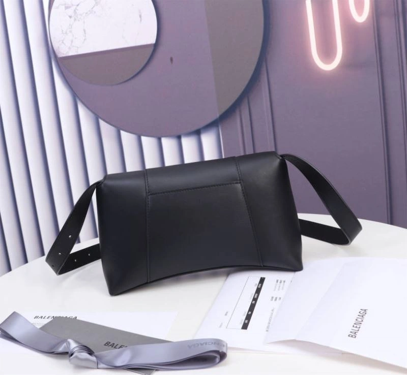 MoistureWicking Balenciaga Iconic Hourglass Black Gun Bag with B-Pull Ring - LG-6068xs 75300