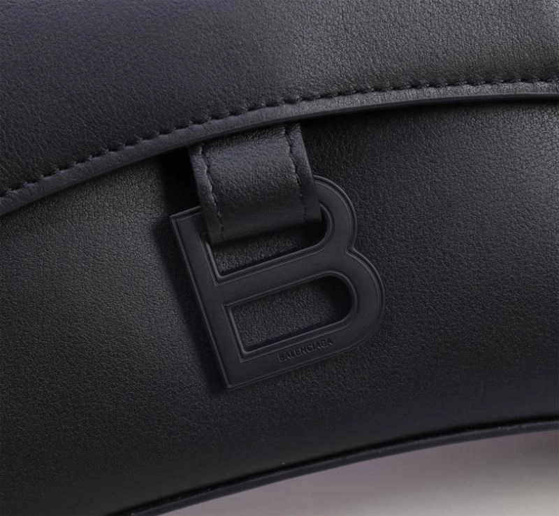 MoistureWicking Balenciaga Iconic Hourglass Black Gun Bag with B-Pull Ring - LG-6068xs 75300