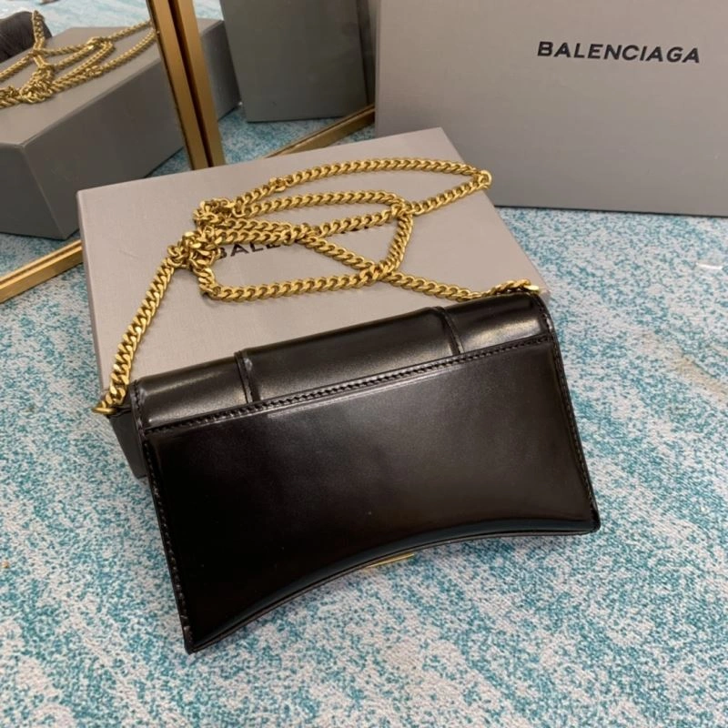 Balenciaga Iconic Hourglass Chain Bag with Gold Buckle ZipUp 72616