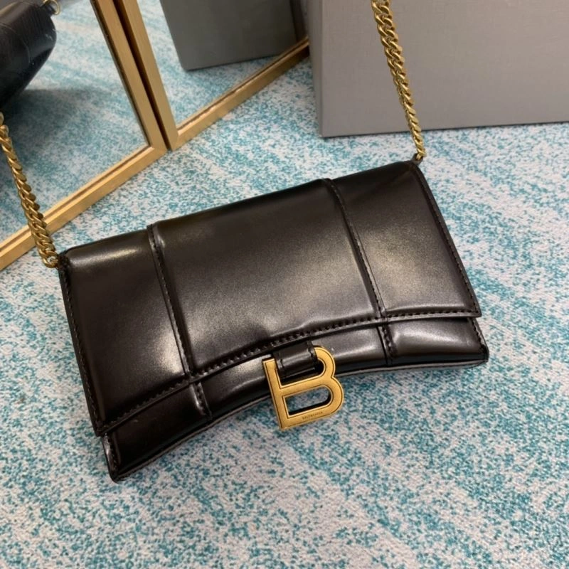 Balenciaga Iconic Hourglass Chain Bag with Gold Buckle ZipUp 72616