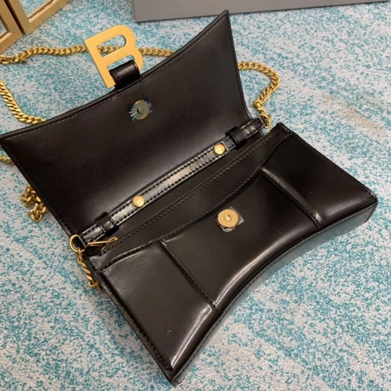 Balenciaga Iconic Hourglass Chain Bag with Gold Buckle ZipUp 72616
