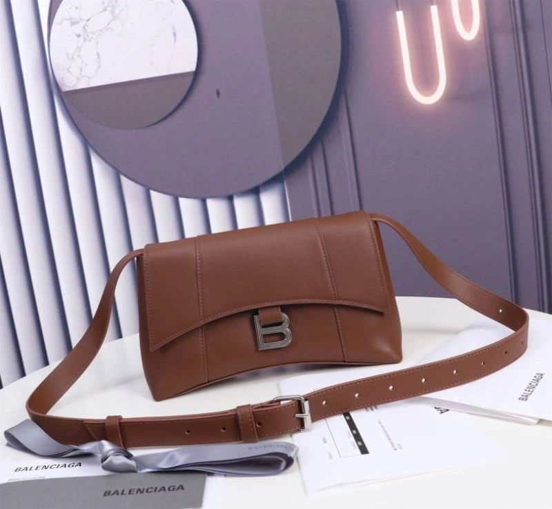 WrinkleFree Balenciaga Iconic Hourglass Mini Caramel Bag with Arc Design 75320