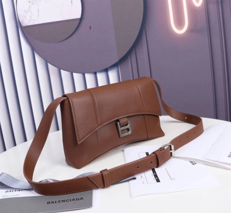 WrinkleFree Balenciaga Iconic Hourglass Mini Caramel Bag with Arc Design 75320