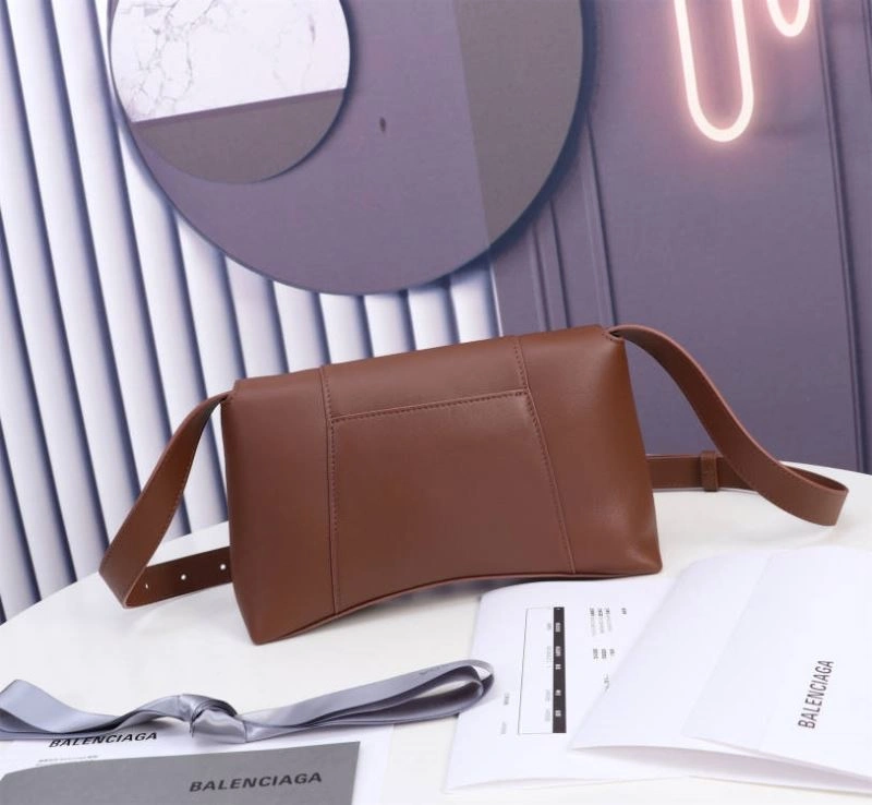 WrinkleFree Balenciaga Iconic Hourglass Mini Caramel Bag with Arc Design 75320