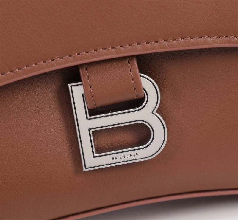 WrinkleFree Balenciaga Iconic Hourglass Mini Caramel Bag with Arc Design 75320