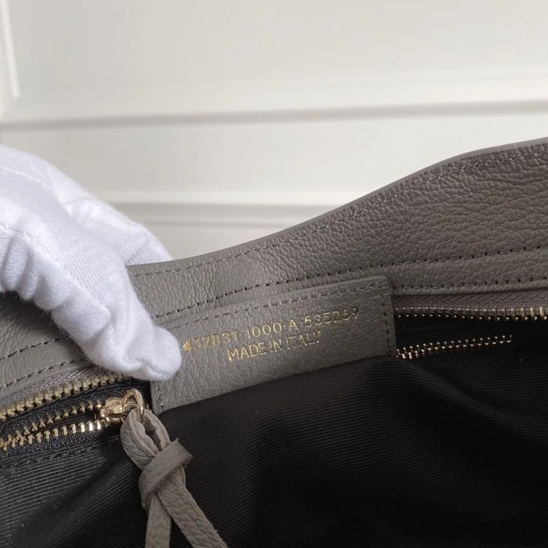Balenciaga Italian Goat Leather Motorcycle Bag with Gold Studs Minimalist 38321