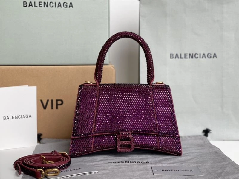 Balenciaga Jujube Red Hourglass Diamond Bag - Luxe Elegance Reliable 72583