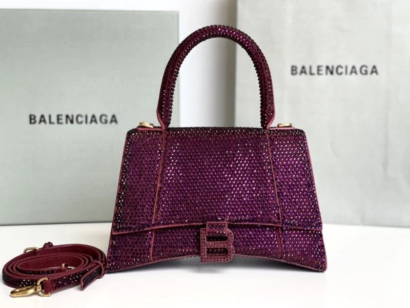 Balenciaga Jujube Red Hourglass Diamond Bag - Luxe Elegance Reliable 72583