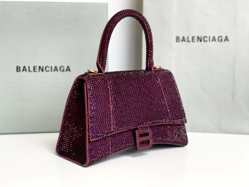 Balenciaga Jujube Red Hourglass Diamond Bag - Luxe Elegance Reliable 72583