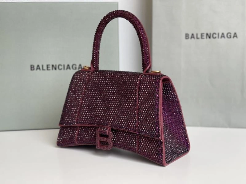 Balenciaga Jujube Red Hourglass Diamond Bag - Luxe Elegance Reliable 72583