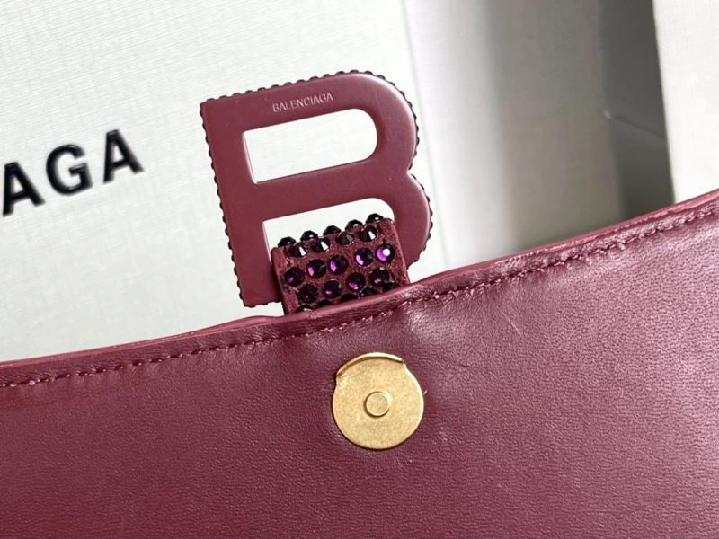 Balenciaga Jujube Red Hourglass Diamond Bag - Luxe Elegance Reliable 72583