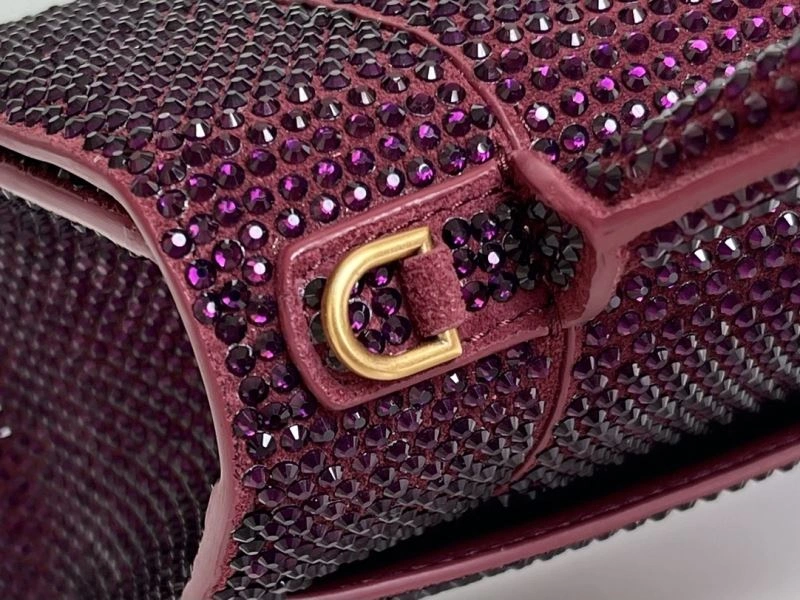 Balenciaga Jujube Red Hourglass Diamond Bag - Luxe Elegance Reliable 72583