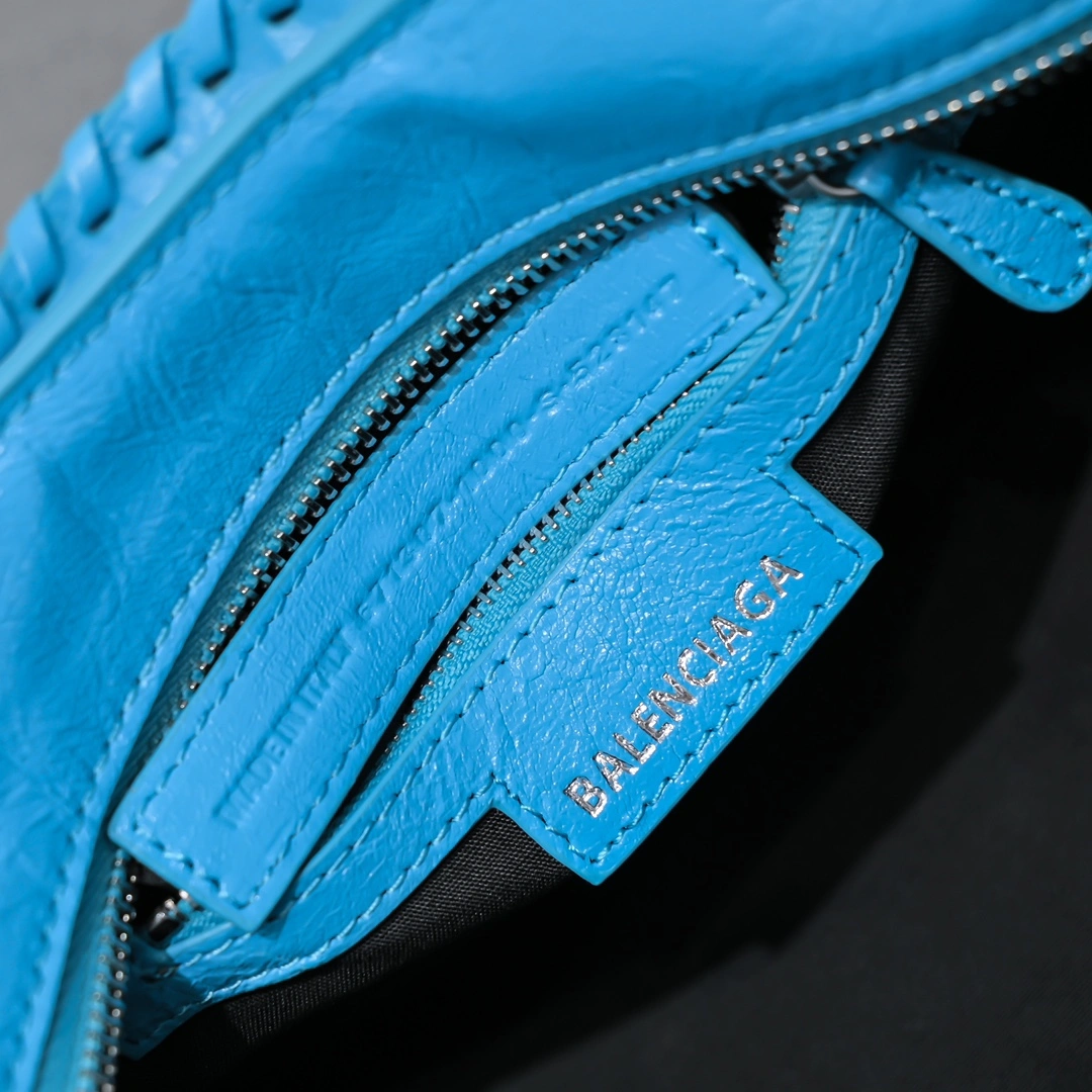 Balenciaga Lake Blue Neo Cagole Motorcycle Bag with Mirror NewStyle 61004
