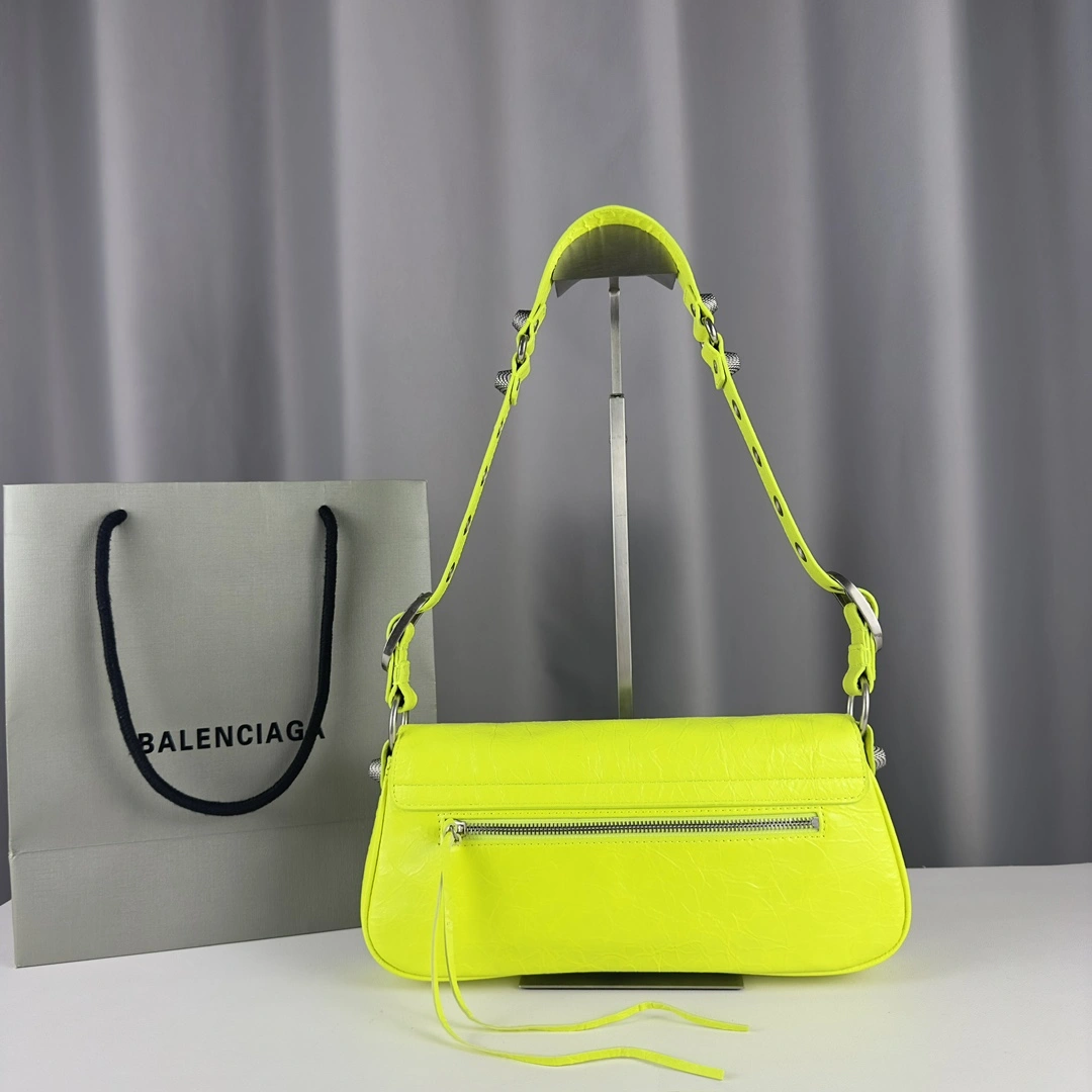 Sophisticated Balenciaga Large Everyday Lambskin Sling Bag Baguette Style 61101