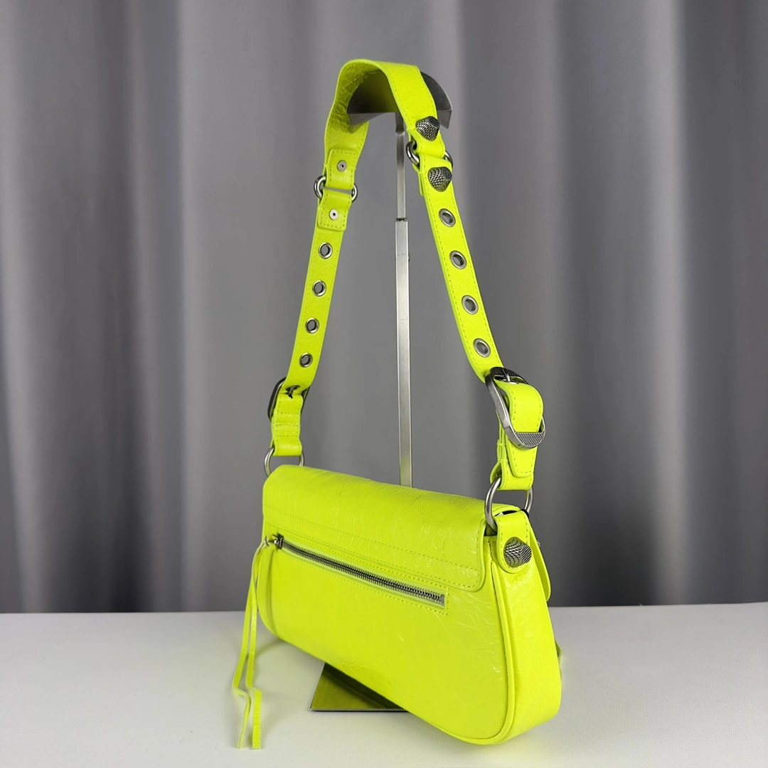 Sophisticated Balenciaga Large Everyday Lambskin Sling Bag Baguette Style 61101