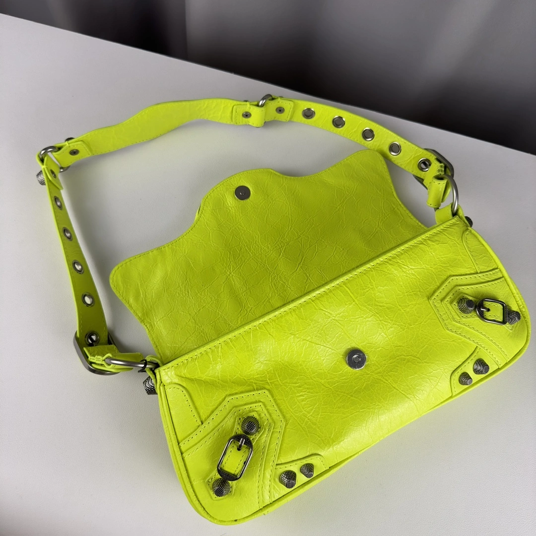 Sophisticated Balenciaga Large Everyday Lambskin Sling Bag Baguette Style 61101
