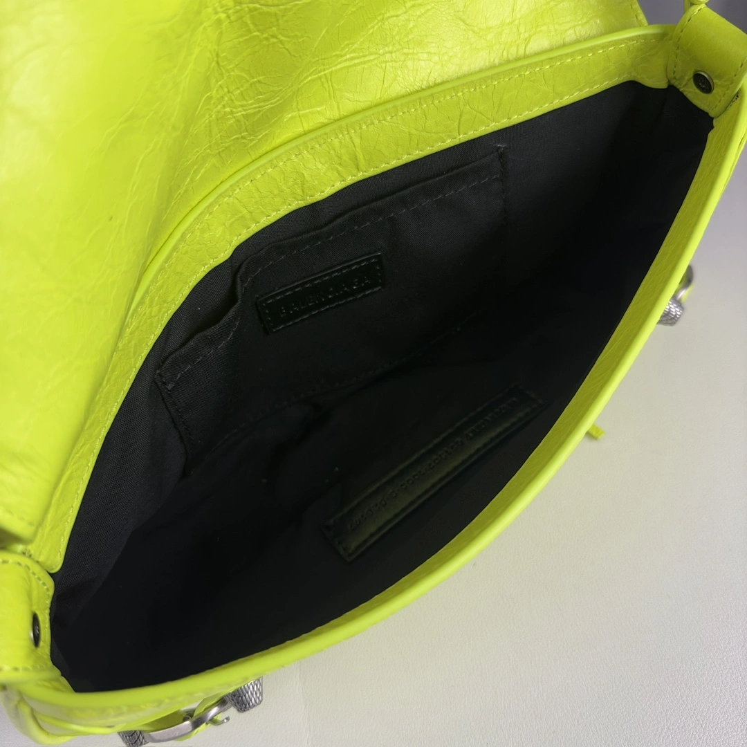 Sophisticated Balenciaga Large Everyday Lambskin Sling Bag Baguette Style 61101