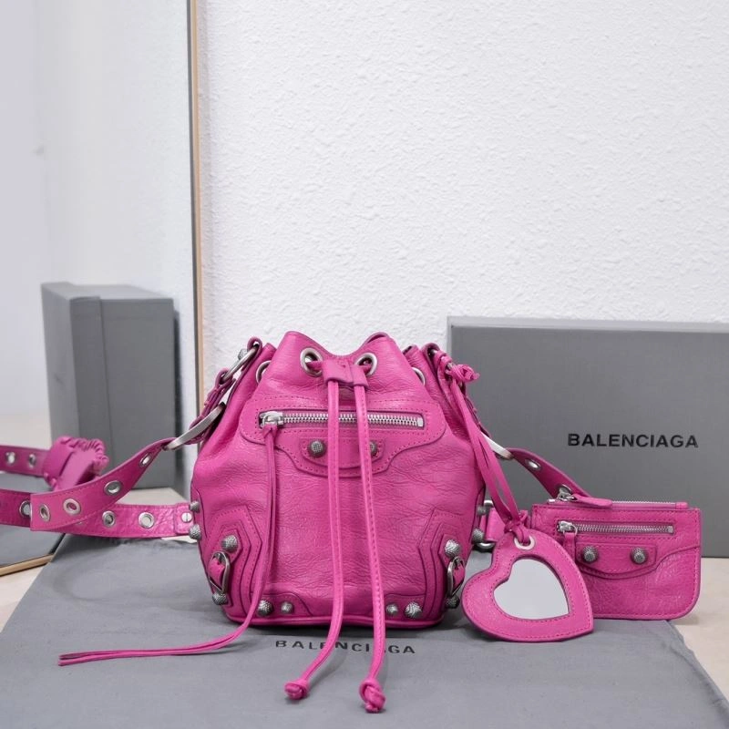 Attractive Balenciaga Le Cagole  Modern Bucket Bag with Heart Mirror 75350