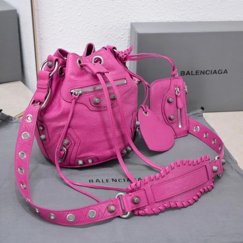 Attractive Balenciaga Le Cagole  Modern Bucket Bag with Heart Mirror 75350