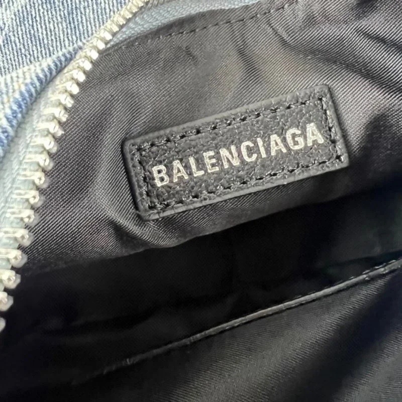 Balenciaga Le Cagole  Denim Half-Moon Bag TravelReady 38396