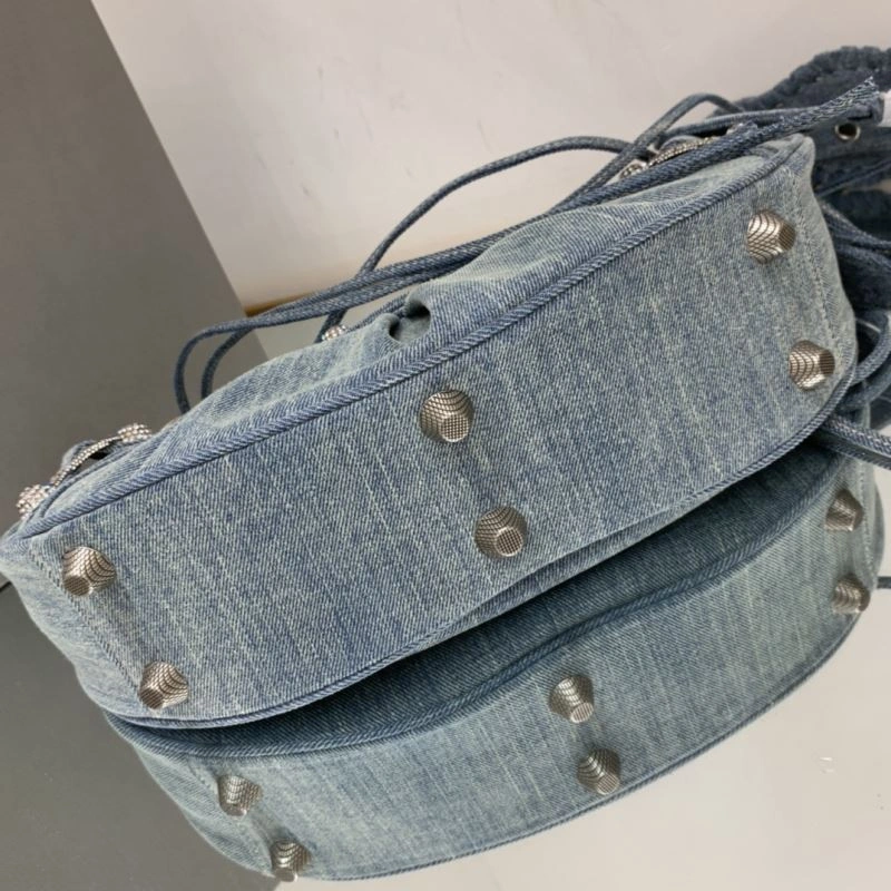 SportInspired Balenciaga Le Cagole Crescent Denim Dumpling Bag - Size S 78835