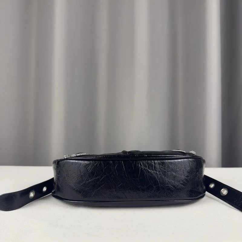 TimelessDesign Balenciaga Le Cagole Diamond-Studded Half-Moon Bag 38395