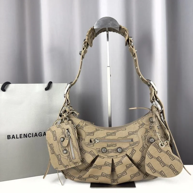 Balenciaga Le Cagole Half-Moon Bag - Brown Old Flower Edition Comfortable 38390
