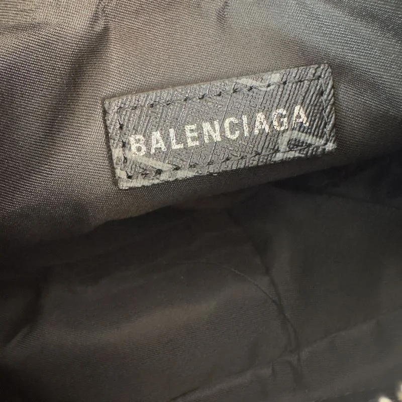 Balenciaga Le Cagole Half-Moon Crossbody Bag - Black Minimalist 38391