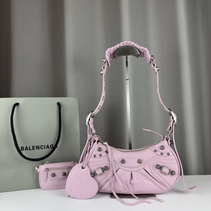 FreshLook Balenciaga Le Cagole Half-Moon Crossbody Bag with Heart Mirror 38386